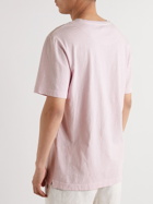Orlebar Brown - Nicolas Garment-Dyed Organic Cotton and Linen-Blend Jersey T-Shirt - Pink