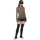 Rick Owens DRKSHDW Taupe Tower Basic LS T-shirt