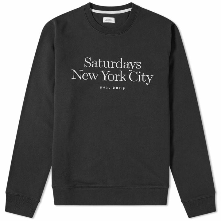 Photo: Saturdays NYC Bowery Embroidered Miller Standard Sweat Black