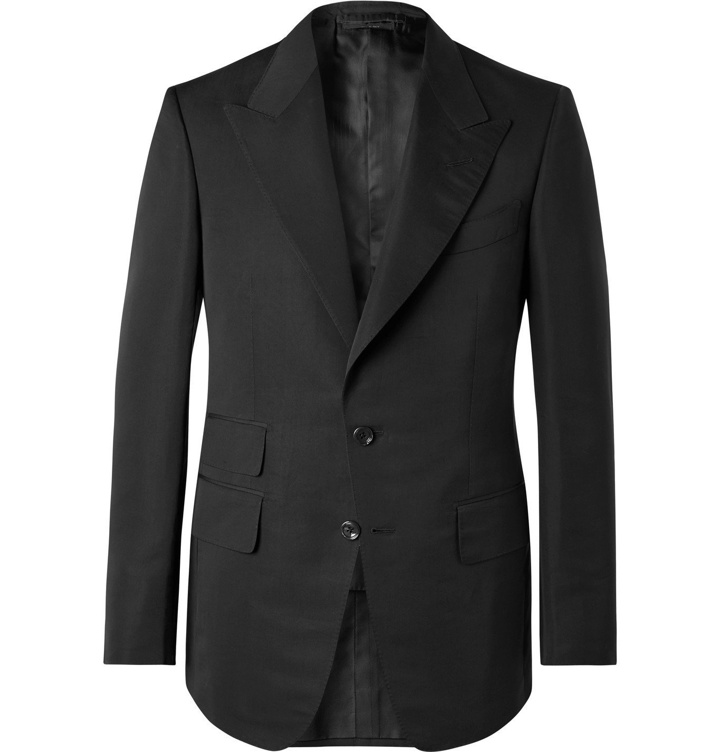 Photo: TOM FORD - Shelton Cotton and Silk-Blend Suit Jacket - Black