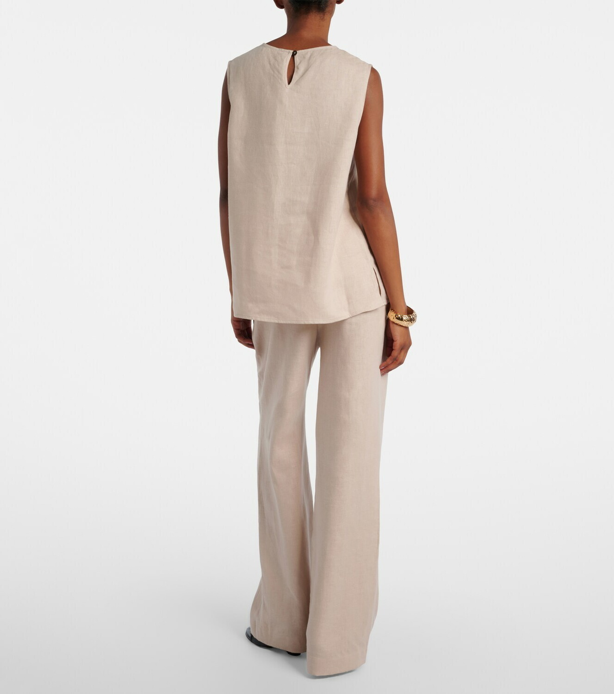 Asceno Rivello linen wide-leg pants
