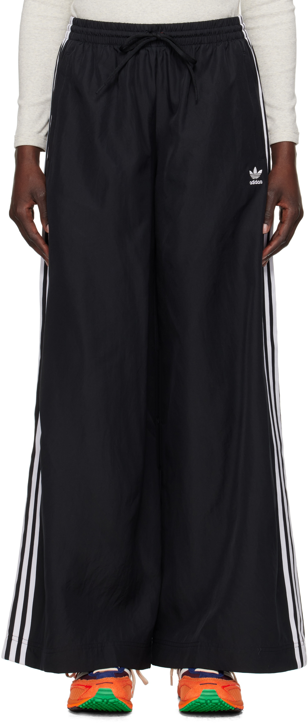 人気 Adidas Adilenium Oversized Track Pants Black アディダス Adidas ADILENIUM SEASON 3 OVERSIZED TRACK PANTS Black Women
