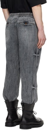 Juun.J Blue Track Jogger Denim Sweatpants