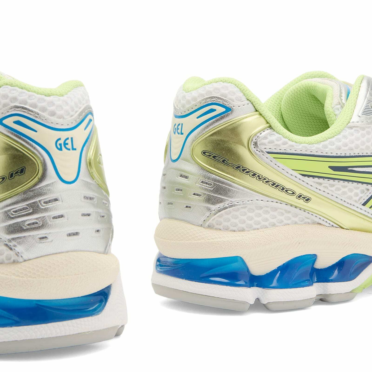 Asics GEL-Kayano 14 Sneaker in White/Lime Green