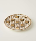 Jonathan Adler Basketweave set of 4 coasters