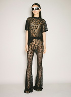 Mugler Sheer Flocked Star T-Shirt
