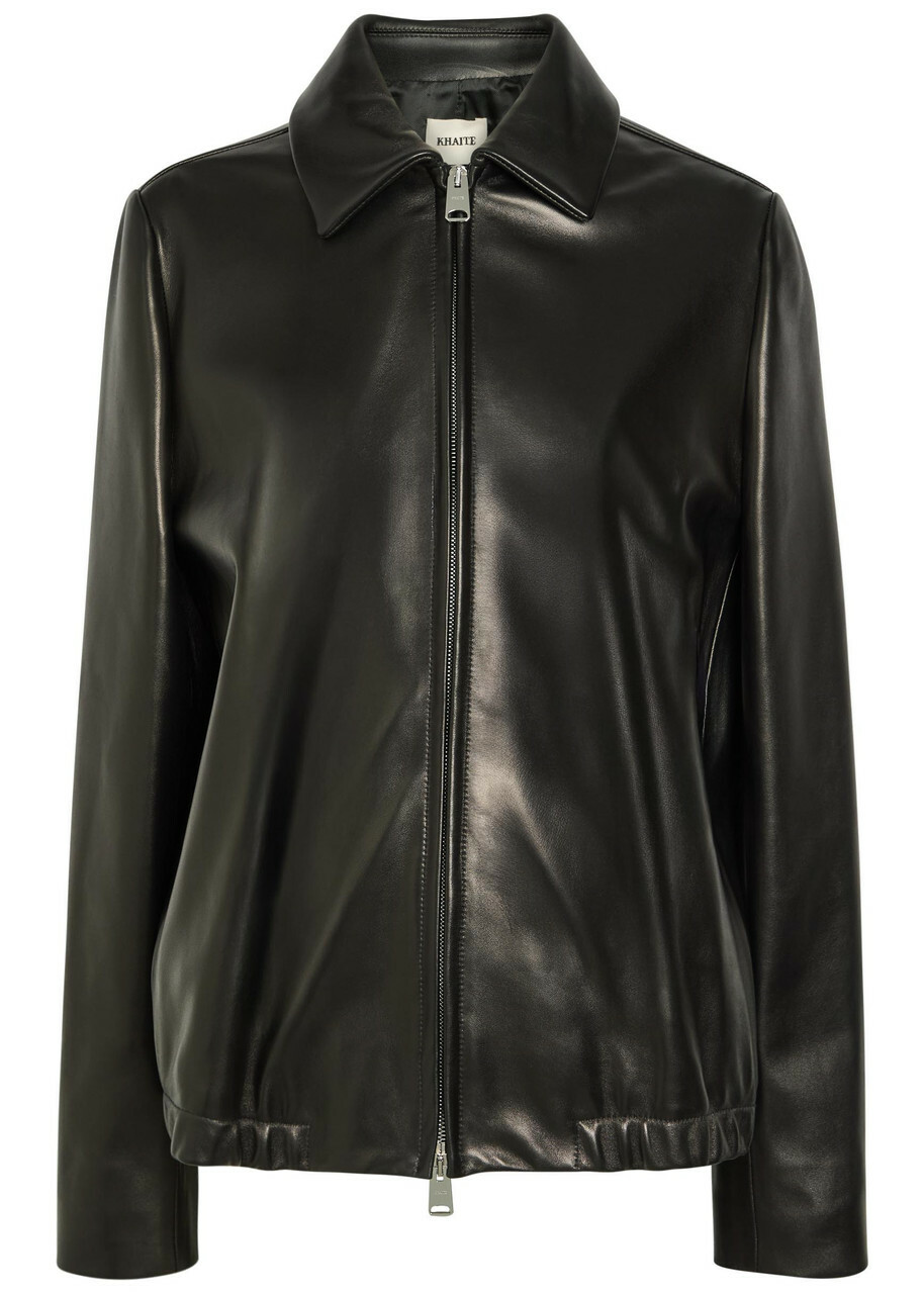 Khaite Jackson Leather Jacket Black