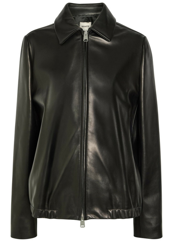 Photo: Khaite Jackson Leather Jacket Black