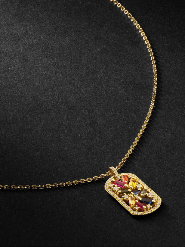 Photo: Suzanne Kalan - Gold, Sapphire and Diamond Pendant Necklace