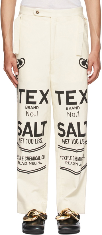 Photo: Bode Off-White & Black Salt Trousers