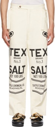 Bode Off-White & Black Salt Trousers