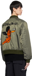 PLACES+FACES Green Angel MA-1 Bomber Jacket