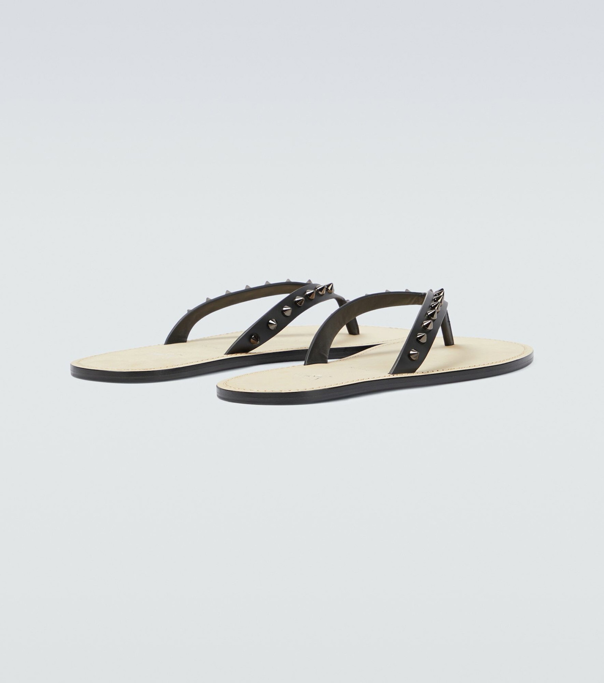 Louloulight Leather Thong Sandals in Black - Christian Louboutin