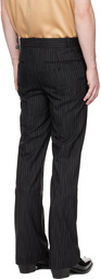 Ernest W. Baker Black Pinstripe Trousers