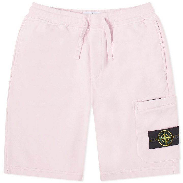 Photo: Stone Island Men's Garment Dyed Sweat Shorts in Pink