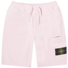Stone Island Men's Garment Dyed Sweat Shorts in Pink
