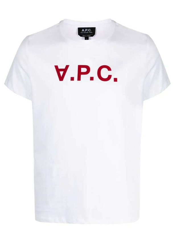 Photo: A.p.c. Flocked Logo T Shirt