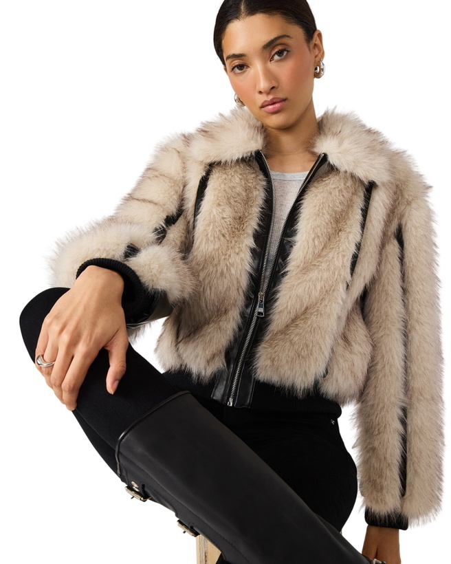 Photo: Steve Madden Charmaine Jacket Long Sleeve in Natural