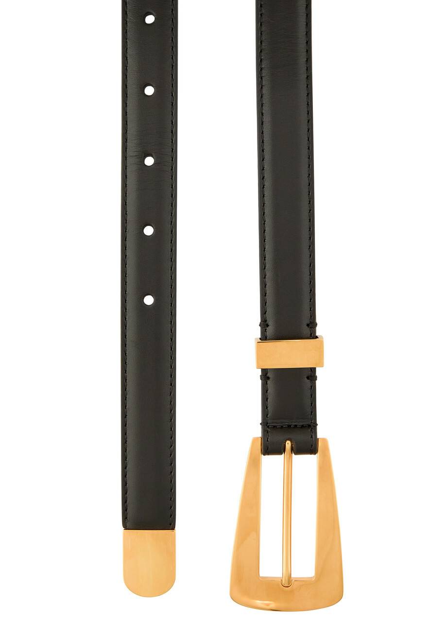 Khaite Lucca Leather Belt Black