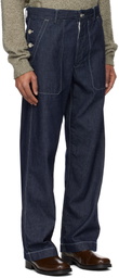 C.P. Company Blue 3/1 Denim Loose Jeans