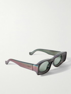 LOEWE - Paula's Ibiza Rectangular-Frame Glittered Acetate Sunglasses
