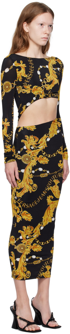 VERSACE, Yellow Women's Midi Dress