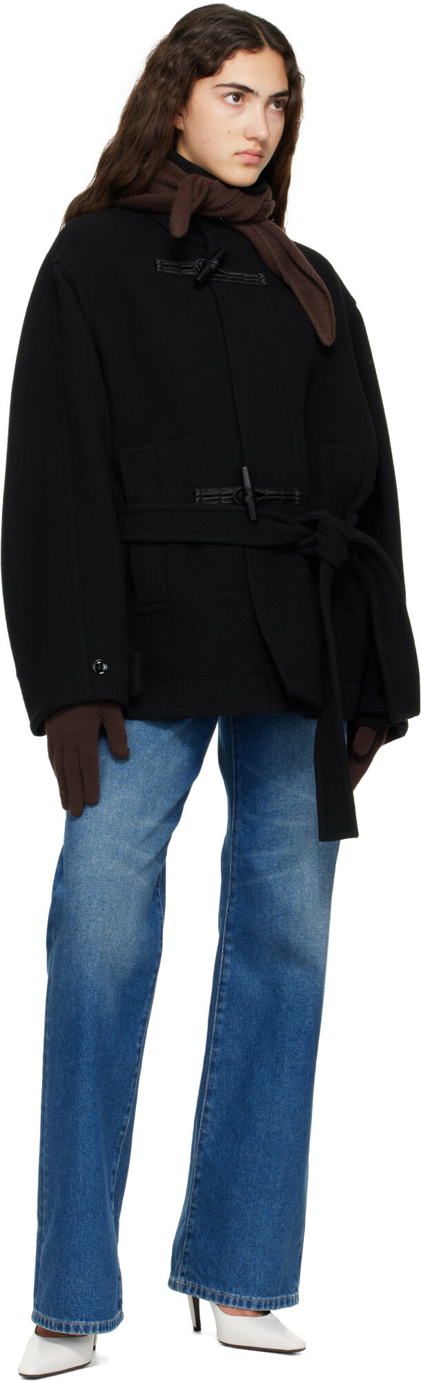 Yves Salomon Brown Cashmere Gloves