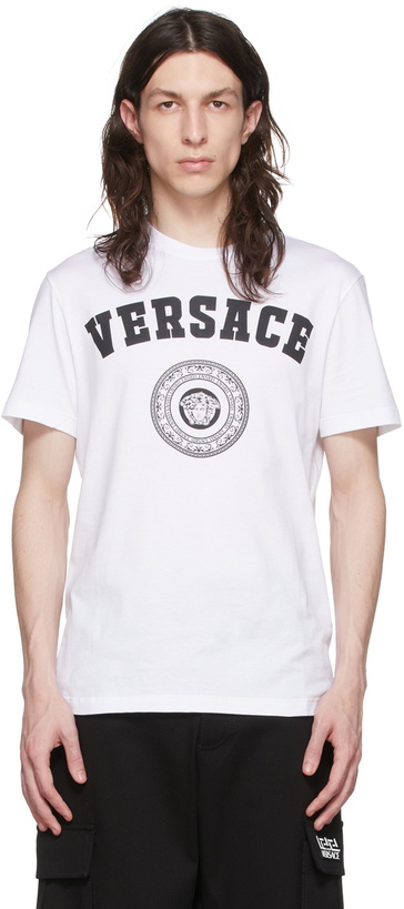 Photo: Versace White Cotton T-Shirt