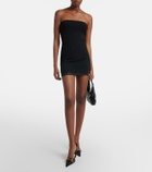 Gucci Lace-trimmed jersey minidress