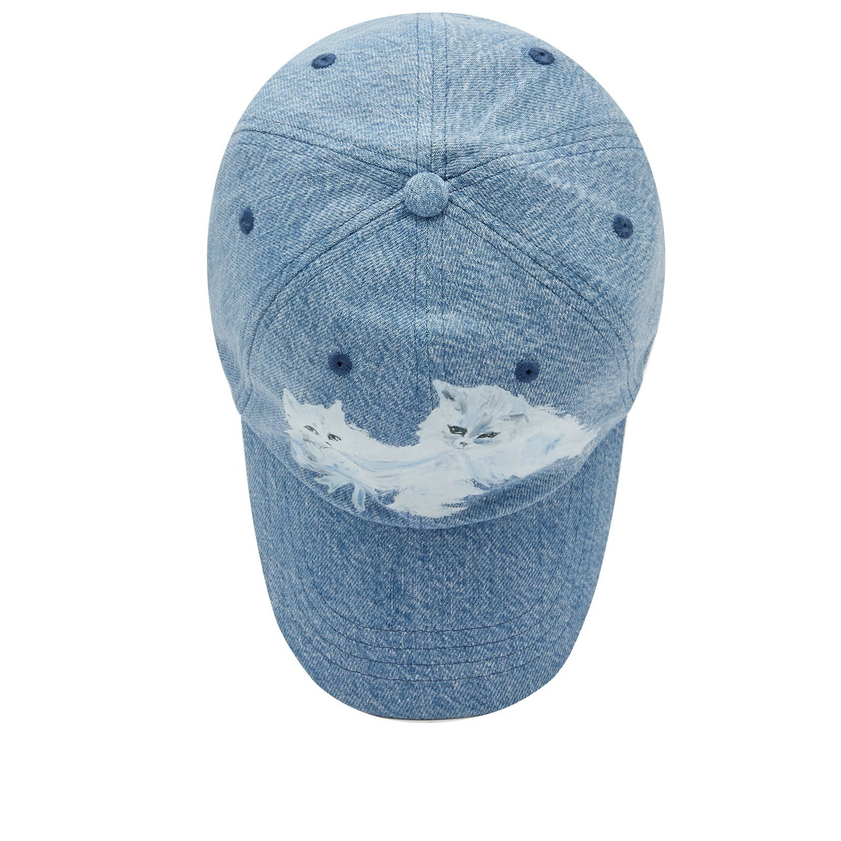 Acne Studios – Cat Print Denim Cap Blue