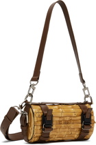Feng Chen Wang Beige & Brown Cylinder Bamboo Bag