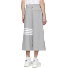 Thom Browne Grey Oversized 4-Bar Sweat Shorts
