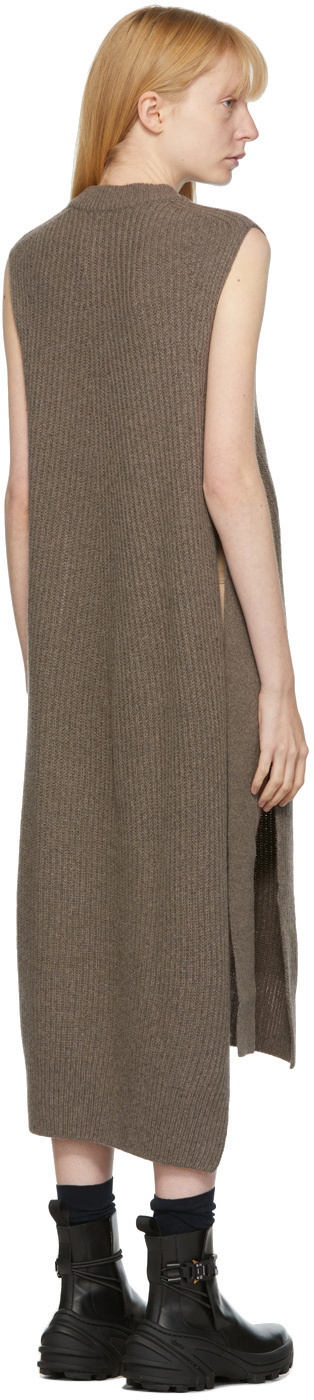 Moncler Genius 4 Moncler Hyke Taupe Cashmere Knit Dress Moncler Genius