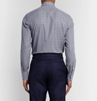 TOM FORD - Navy Slim-Fit Prince of Wales Checked Cotton-Poplin Shirt - Blue