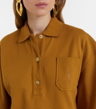 Saint Laurent Cassandre cotton polo shirt