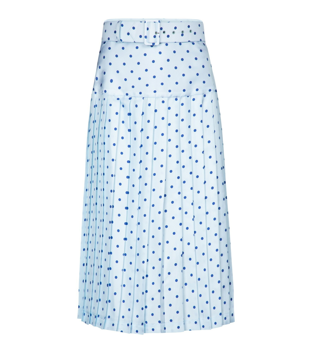 Rodarte - Polka-dot high-rise silk midi skirt