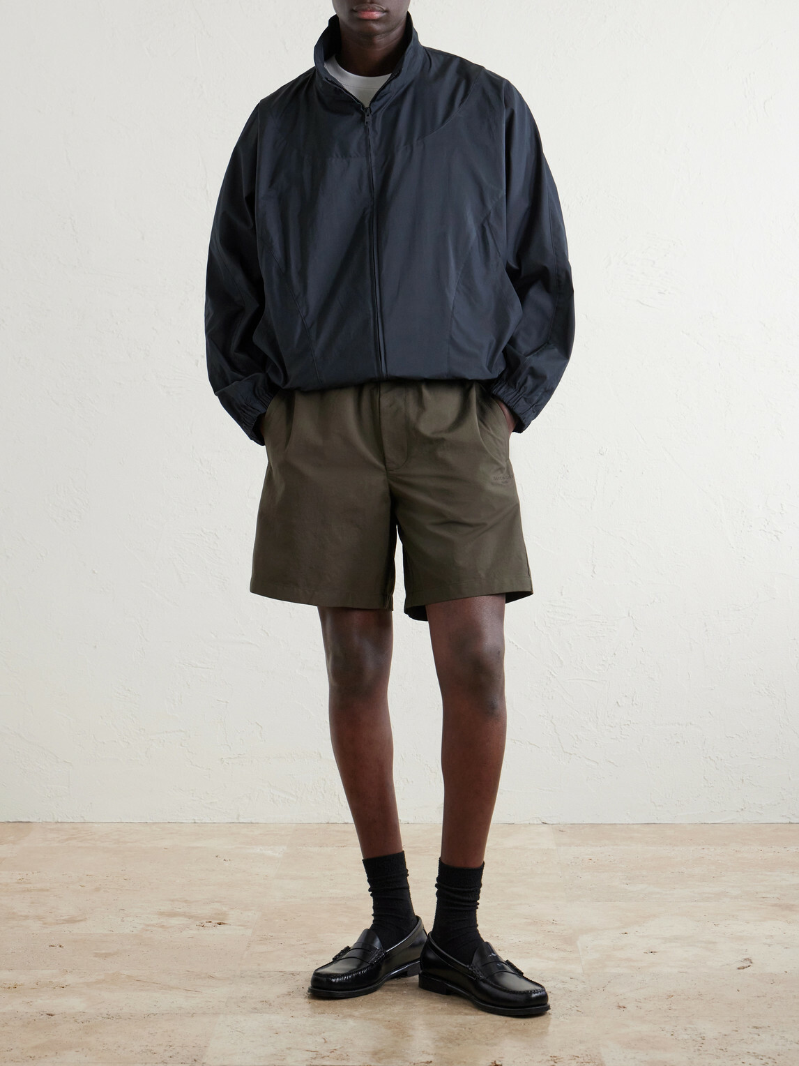 Givenchy - Straight-Leg Shell Shorts - Brown