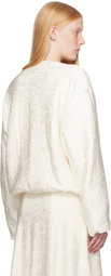 Jil Sander Off-White Jacquard Bomber Jacket