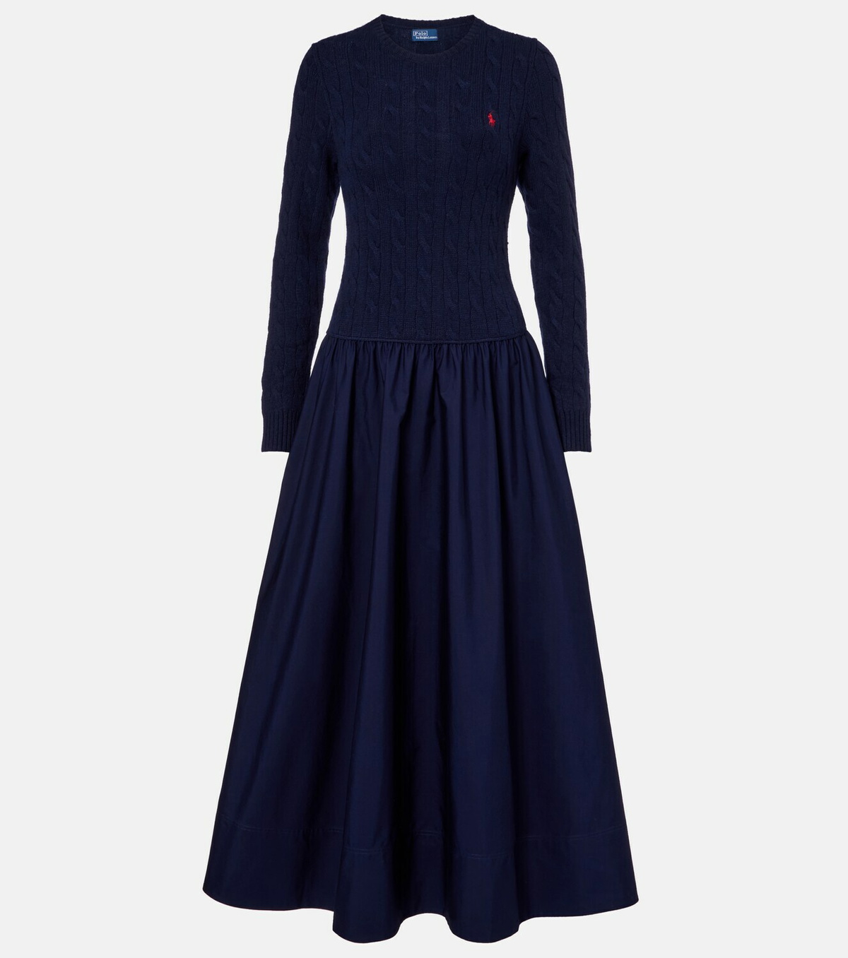 Polo Ralph Lauren Cotton and wool-blend maxi dress