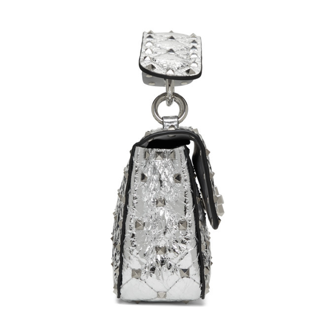 Valentino Silver Valentino Garavani Small Rockstud Spike Bag