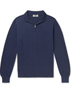 Canali - Cotton Half-Zip Sweater - Blue