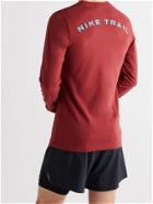 NIKE RUNNING - Trail Logo-Print Dri-FIT T-Shirt - Red