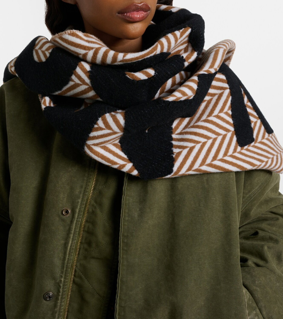 JW Anderson Logo wool and alpaca-blend scarf