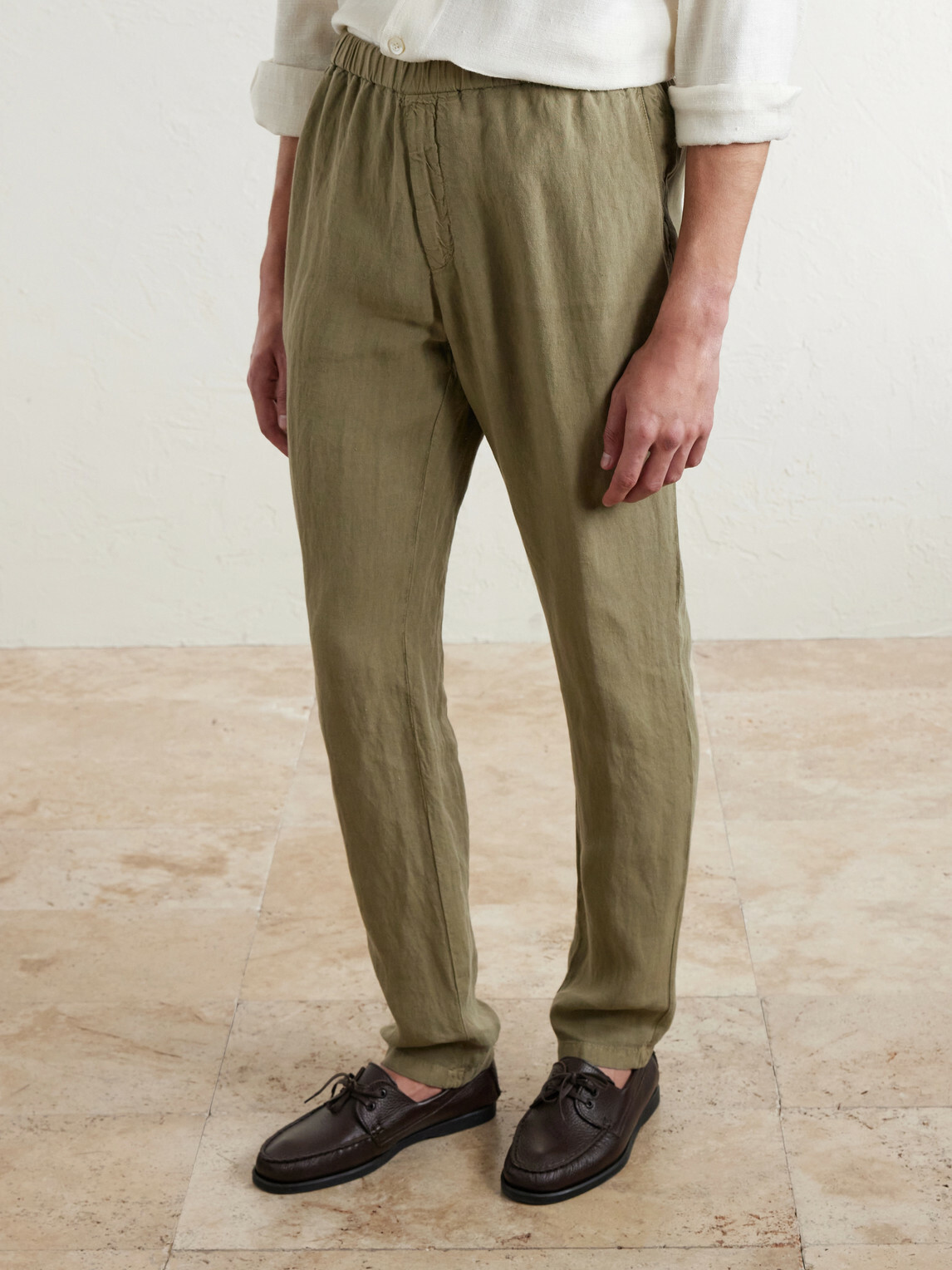 Boglioli - Tapered Linen Trousers - Green
