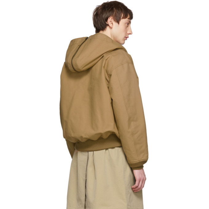 N.Hoolywood Beige Hooded Jacket N.Hoolywood