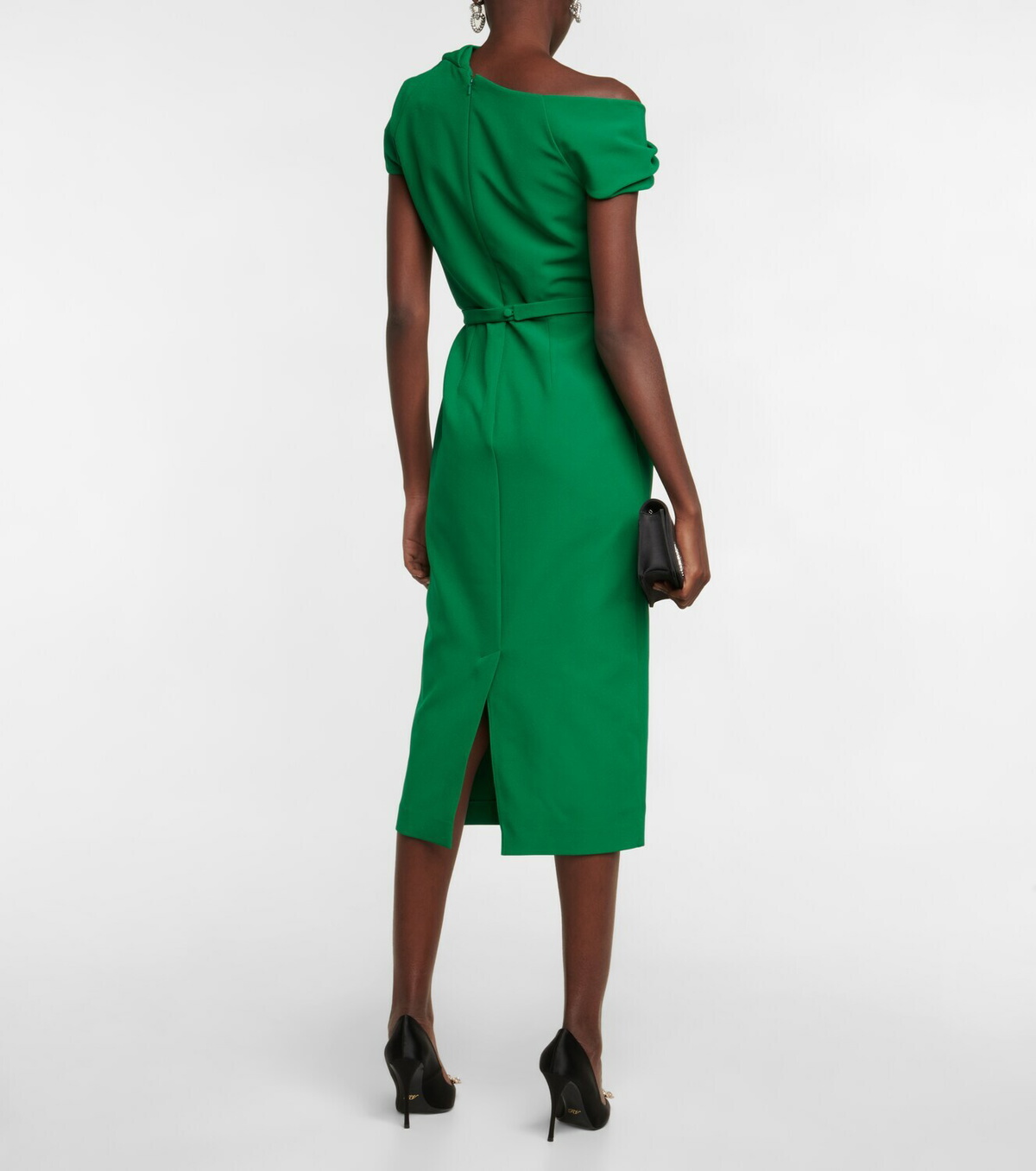Safiyaa Dania draped midi dress Safiyaa