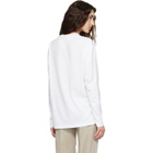 Stella McCartney White Watercolour Alpaca Long Sleeve Cotton T-shirt