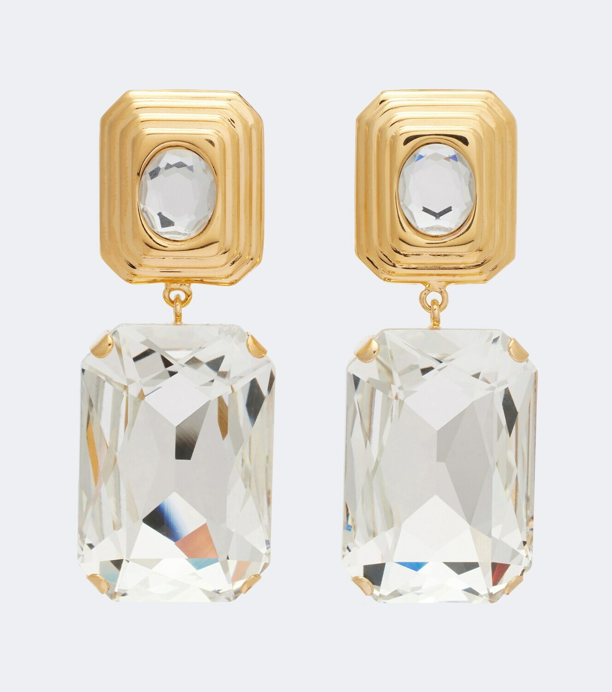 Alessandra Rich Crystal-embellished clip-on earrings