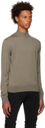 TOM FORD Green Mock Neck Sweater