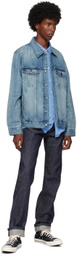 Calvin Klein Blue Elongated Denim Jacket